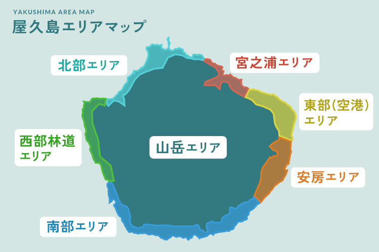 屋久島エリア分け地図