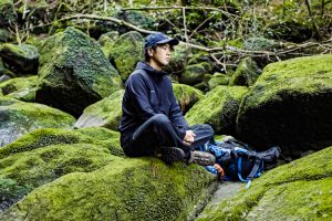 屋久島の自然の中で癒やされる