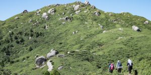 花崗岩の風化と浸食でできた奇岩や巨岩の絶景が広がる宮之浦岳